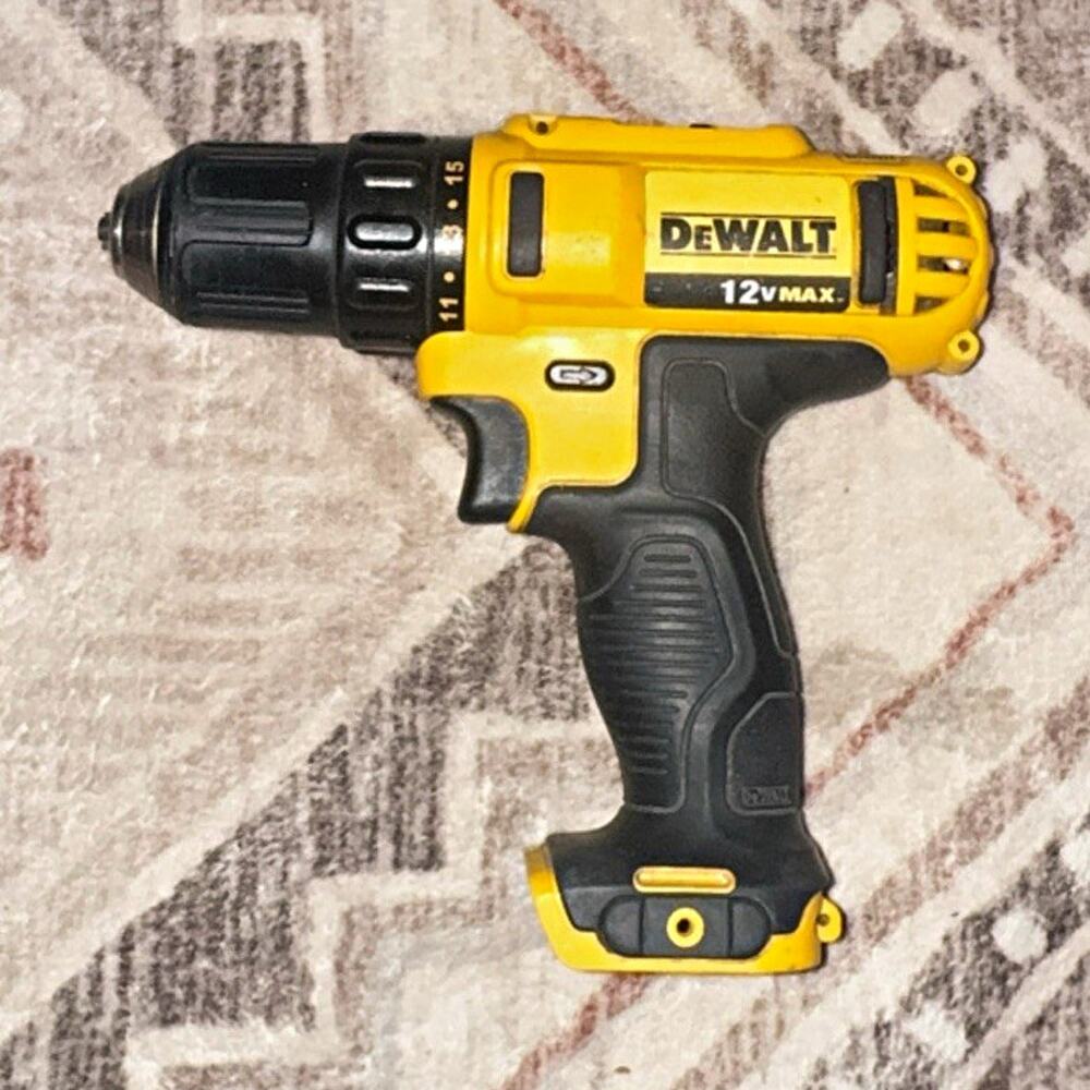 DEWALT 12V MAX Cordless Drill/Driver Keyless Chuck Tool Only Yellow/Black